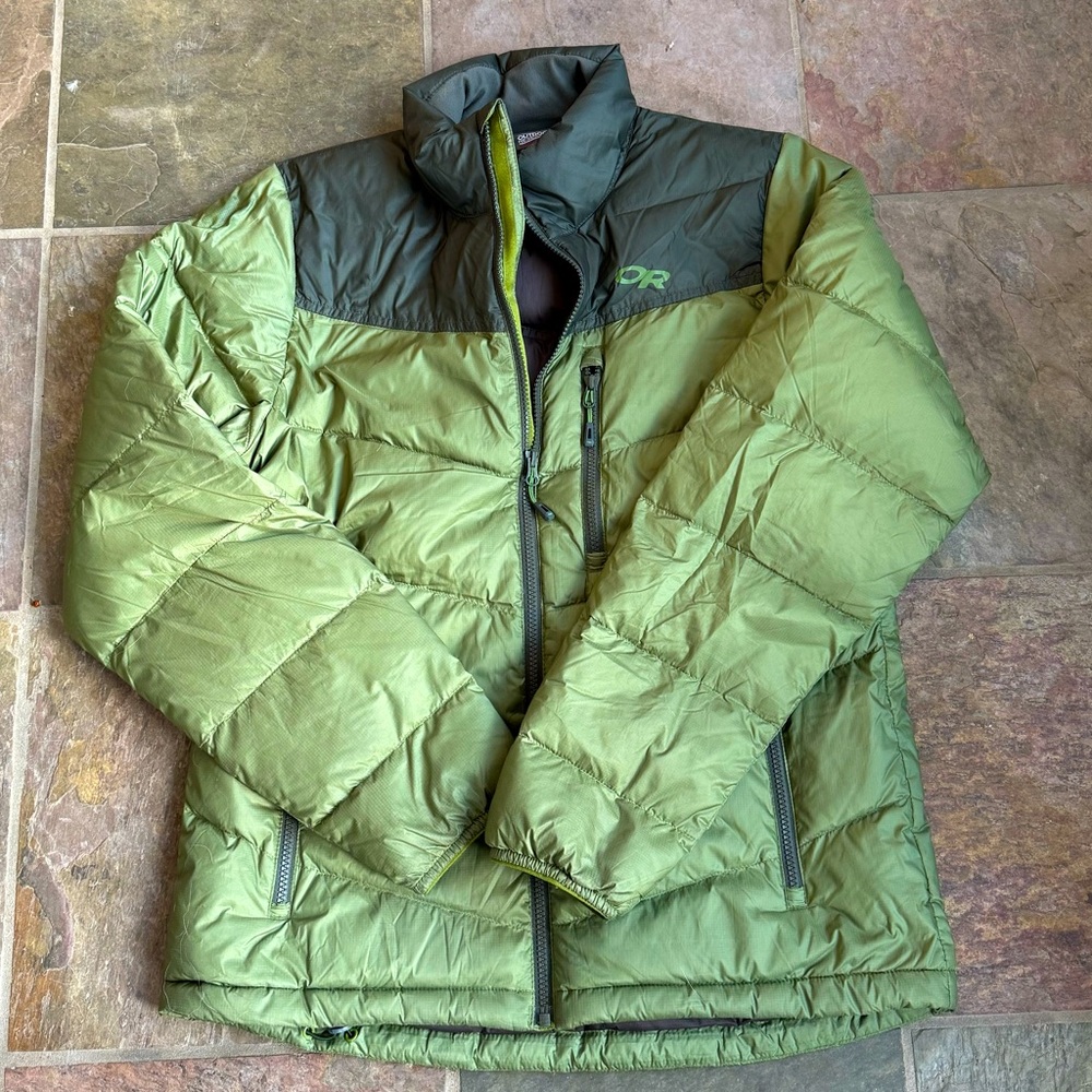 Men's Transcendent Down Hoodie - green/drk green